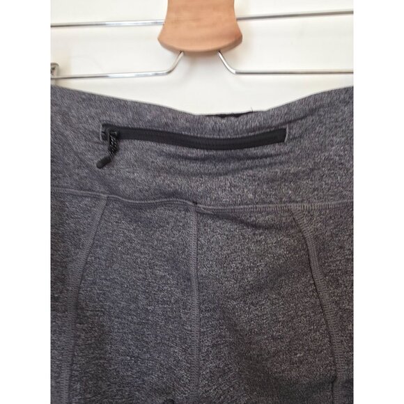Lululemon Pace Rival Crop Ankle Heathered Black Leggings Women's Sz 4 - Picture 7 of 9